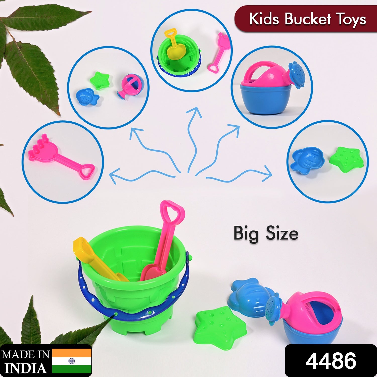 4486 Sand Game Castle Building Plastic Beach Toy Set for Kids Summer Fun Creative Activity Playset& Gardening Tool with Accessories & Bucket-Pack of 6 Pcs DeoDap 4486 Sand Game Castle Building Plastic Beach Toy Set for Kids Summer Fun Creative Activity Playset& Gardening Tool with Accessories & Bucket-Pack of 6 Pcs DeoDap